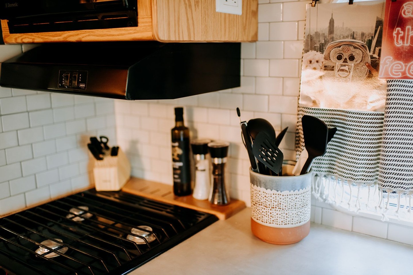 Plenty of cookware for extended stays.