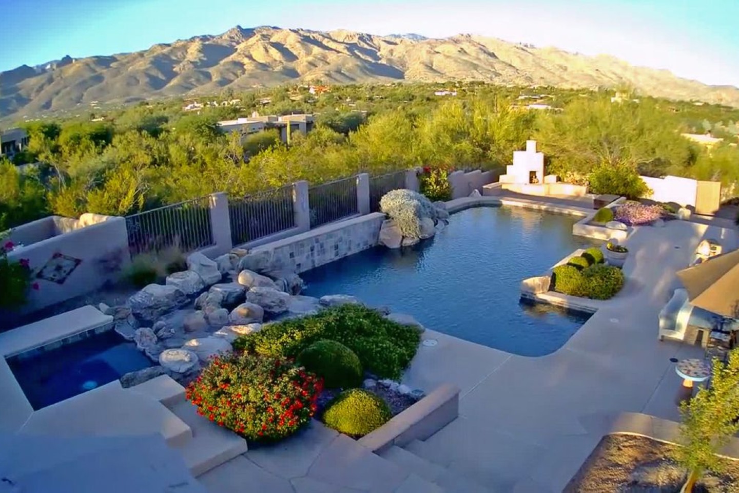 Back yard with all the amenities of a five star resort.