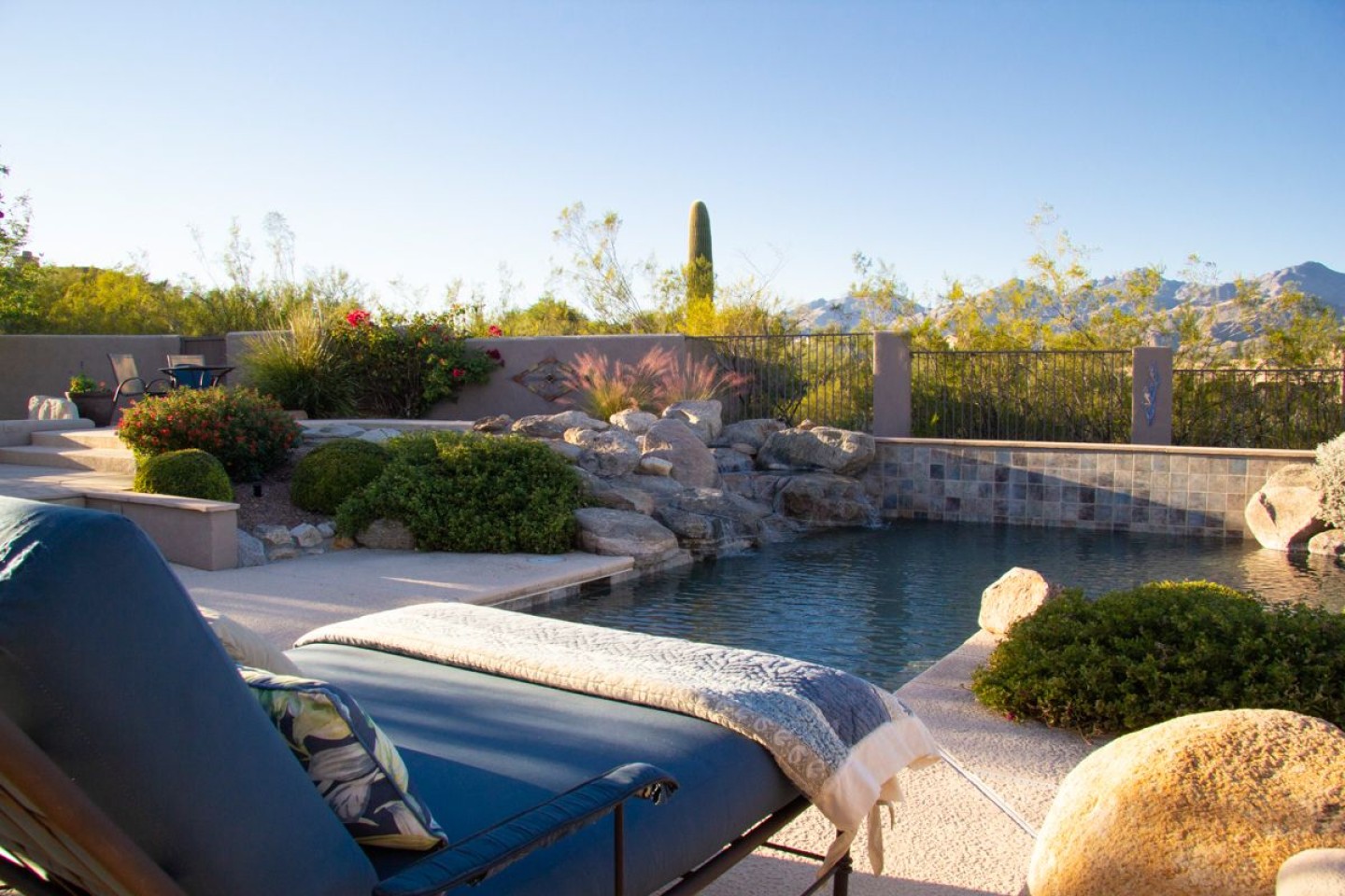 Feel your stress leaving as you take in the desert landscape.