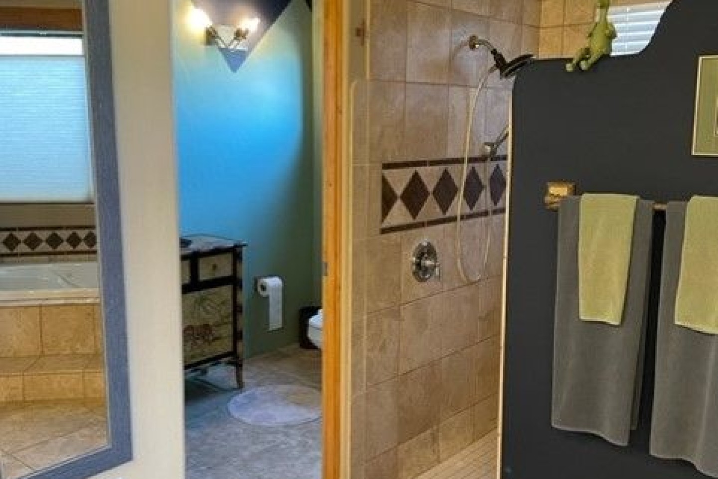 Separate water closet.