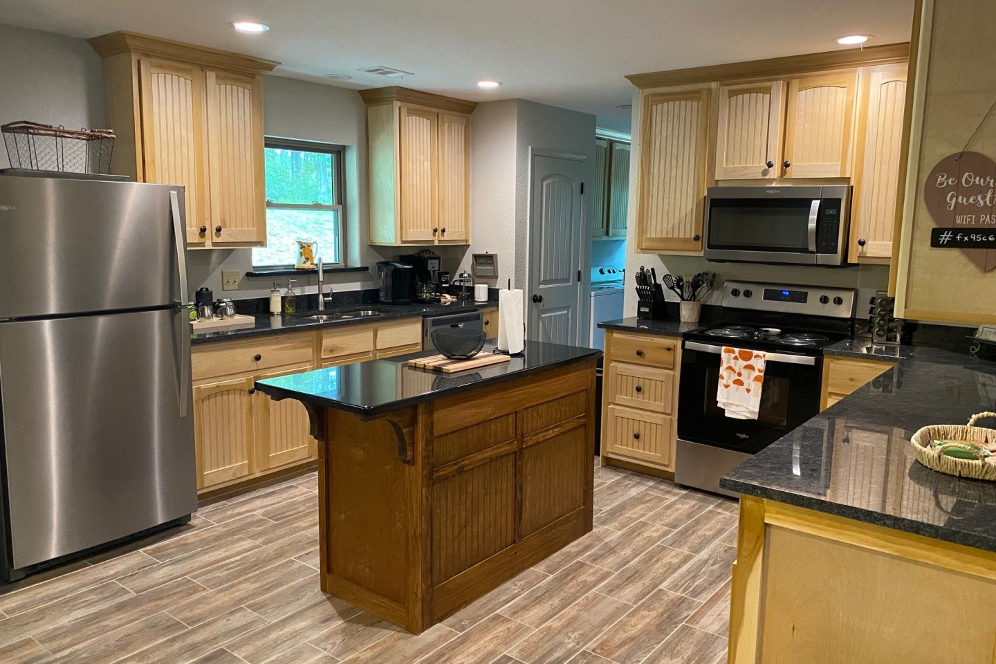 Fully stocked kitchen